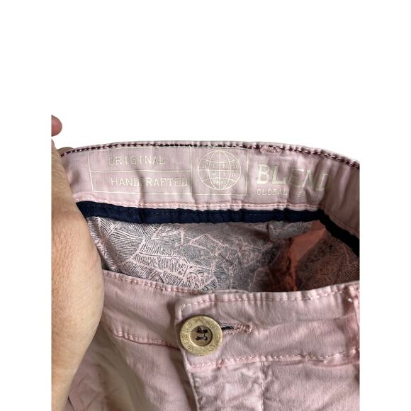 Blend Jeansmaker Chino Shorts Mens M Pink Classic Beach Pool Club Flat Front NWT - Picture 2 of 10